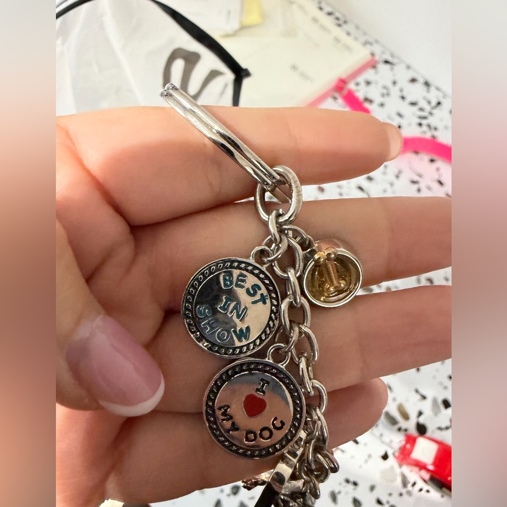 Silver Dog Charm Keychain - Picture 3 of 6